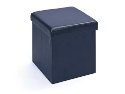 Sanne Opbergdozen Voetenbank Met Deksel, Zwart.