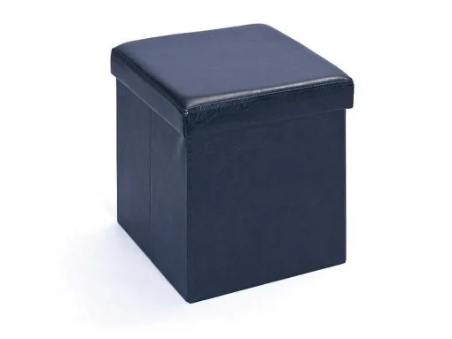 Sanne Opbergdozen Voetenbank Met Deksel, Zwart.