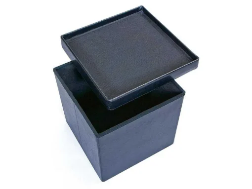 Sanne Opbergdozen Voetenbank Met Deksel, Zwart.