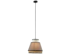 Scandinavische Rieten Hanglamp - Naturel En Warmgrijs - D35 X H120 Cm - Klaus