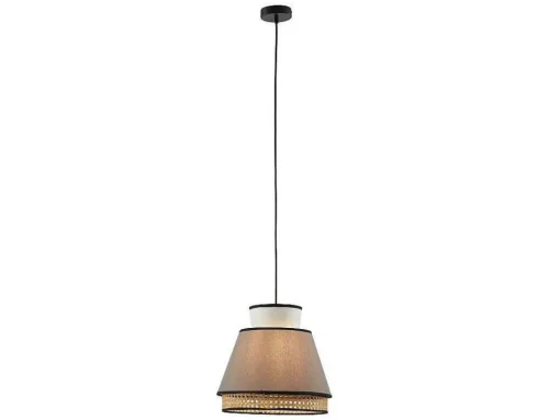 Scandinavische Rieten Hanglamp - Naturel En Warmgrijs - D35 X H120 Cm - Klaus