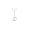 Scandinavische Staande Lamp Van Metaal, Linnen En Hevea - D44 X H164 Cm - Naturel En Wit - Addis