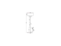 Scandinavische Staande Lamp Van Metaal, Linnen En Hevea - D44 X H164 Cm - Naturel En Wit - Addis