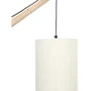 Scandinavische Wandlamp - Mangohout En Stof - D21 X H36 Cm - Licht Naturel En Beige - Paliana