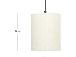 Scandinavische Wandlamp - Mangohout En Stof - D21 X H36 Cm - Licht Naturel En Beige - Paliana