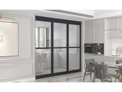 Scheidingswand In Aluminium - L88 X H245 Cm - Antraciet - Verstelbare Hoogte - Sagar