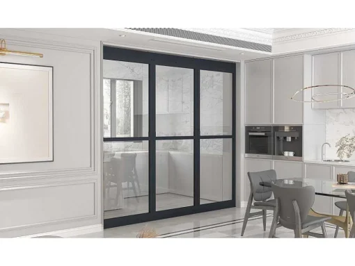 Scheidingswand In Aluminium - L88 X H245 Cm - Antraciet - Verstelbare Hoogte - Sagar