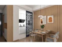 Scheidingswand Verzinkt Staal L88 X H245 Cm Antraciet - Verstelbare Hoogte - Laduna