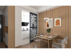 Scheidingswand Verzinkt Staal L88 X H245 Cm Antraciet - Verstelbare Hoogte - Tirodi