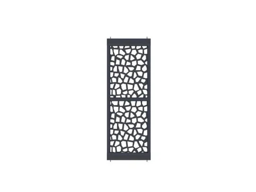 Scheidingswand Verzinkt Staal L88 X H245 Cm Antraciet - Verstelbare Hoogte - Laduna