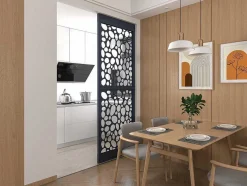 Scheidingswand Verzinkt Staal L88 X H245 Cm Antraciet - Verstelbare Hoogte - Tirodi