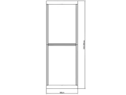 Scheidingswand Verzinkt Staal L88 X H245 Cm Antraciet - Verstelbare Hoogte - Laduna