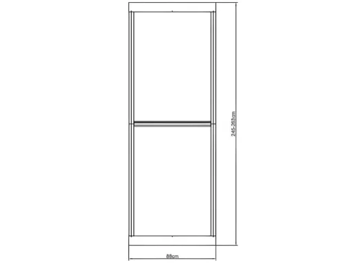 Scheidingswand Verzinkt Staal L88 X H245 Cm Antraciet - Verstelbare Hoogte - Laduna