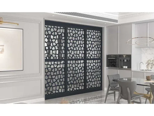 Scheidingswand Verzinkt Staal L88 X H245 Cm Antraciet - Verstelbare Hoogte - Laduna