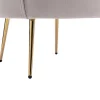 Schelpvormige Fauteuil Van Taupegrijs Velours Dandelion - Van Pascal Morabito