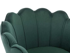 Schelpvormige Fauteuil Van Spargroen Velours Dandelion - Van Pascal Morabito