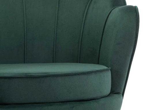 Schelpvormige Fauteuil Van Spargroen Velours Dandelion - Van Pascal Morabito