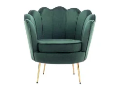 Schelpvormige Fauteuil Van Spargroen Velours Dandelion - Van Pascal Morabito
