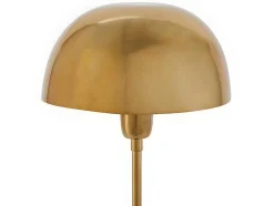 Schemerlamp Champignon Met Art-Decostijl Amanite - Marmer En Ijzer - 24,5 X 24,5 X 52 Cm - Goudkleurig