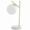 Schemerlamp Met Vintage-Stijl Lullaby - Sokkel Van Terrazzo - 23 X 15 X 38 Cm - Goudkleurig