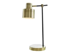 Schemerlamp Met Vintage-Stijl Anticaire - Ijzer - 26 X 15 X 45 Cm - Goudkleurig