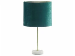 Schemerlamp Van Fluweel Met Charmante Stijl Aegon - Sokkel Van Marmer - 25 X 25 X 43 Cm - Groen