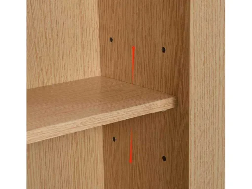 Schoenenkast In Hout En Rotan - 3 Klepdeuren En 1 Lade - Verstelbare Plank - Naturel