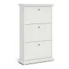 Schoenenkast Wit Venetie Met 3 Kleppen.