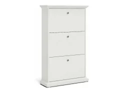 Schoenenkast Wit Venetie Met 3 Kleppen.