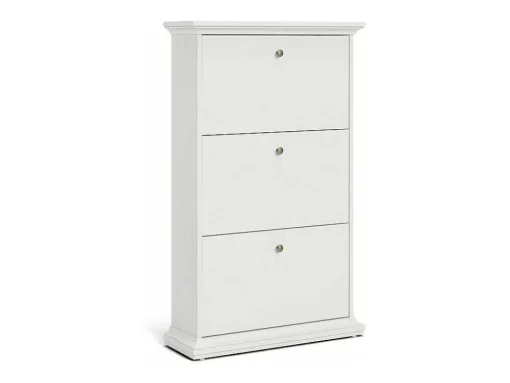 Schoenenkast Wit Venetie Met 3 Kleppen.