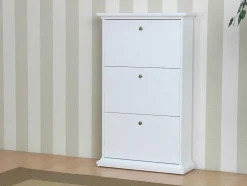 Schoenenkast Wit Venetie Met 3 Kleppen.