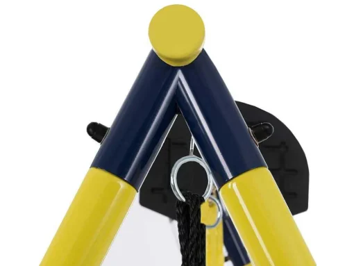 Schommel Met Glijbaan Voor Kinderen - Metalen Frame - Buitenspeeltuin Voor Kinderen Van 3 Tot 8 Jaar - Geel