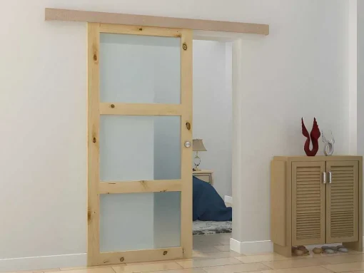 Schuifdeur Acosta Met 3 Ramen - H205Xb93 Cm - Mdf