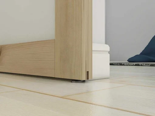Schuifdeur Acosta Met 3 Ramen - H205Xb83Cm - Natuurlijk Mdf