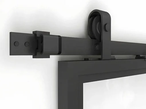 Schuifdeur Sinca - H205 X B83 Cm - Gehard Glas En Aluminium