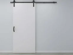 Schuifdeur Varin - H205Cm X L83Cm - Mdf + Wit Pvc