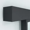Schuifdeur Werkplaatsstijl - Zwart En Mat Gehard Glas - H205 X B73 Cm - Artisto