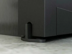 Schuifdeur Werkplaatsstijl - Zwart En Mat Gehard Glas - H205 X B73 Cm - Artisto