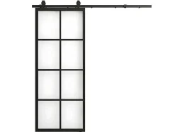 Schuifdeur Wilden - H205 X L83 Cm - Aluminium En Gehard Glas
