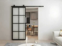 Schuifdeur Wilden - H205 X L83 Cm - Aluminium En Gehard Glas