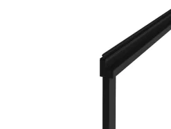 Schuifdouchewand Mat Zwart Met Handdoekenrek - 120 X 140 Cm - Waimea