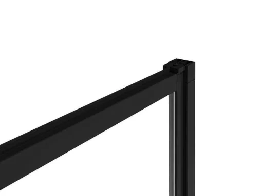 Schuifdouchewand Mat Zwart Met Handdoekenrek - 120 X 140 Cm - Waimea