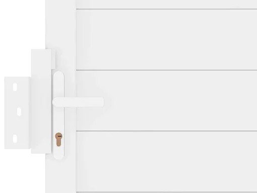 Schuifpoort Aluminium L374 X H180 Cm Wit - Nazario