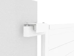 Schuifpoort Aluminium L374 X H180 Cm Wit - Nazario