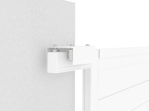Schuifpoort Aluminium L374 X H180 Cm Wit - Nazario