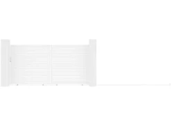Schuifpoort Aluminium L374 X H180 Cm Wit - Nazario