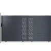 Schuifpoort Van Aluminium Met Motieven - Halfopengewerkt - L. 374 X H. 180 Cm - Antraciet - Gregor