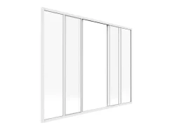 Schuifraam Van Gepoedercoat Wit Aluminium 180 X 130 Cm - Ravena