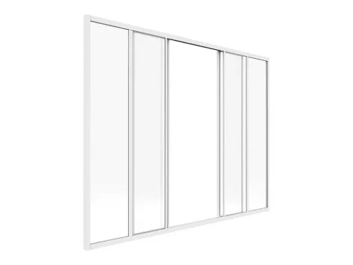 Schuifraam Van Gepoedercoat Wit Aluminium 180 X 130 Cm - Ravena