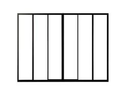 Schuifraam Van Gepoedercoat Zwart Aluminium 180 X 105 Cm - Ravena